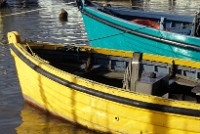 Yellow and turquoise boats